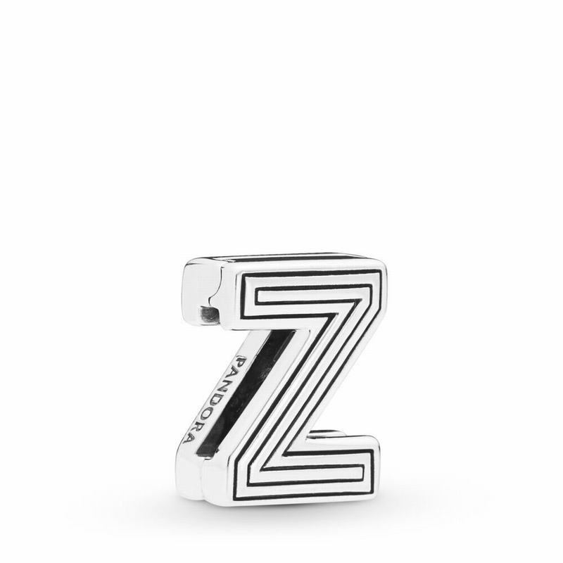 Pandora Reflexions™ Letter Z Clip Charm Ireland - Sterling Silver/Silicone - 501239KOP